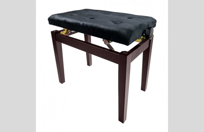 Koda DX15PE "Sonata" Polished Ebony Adjustable Height Piano Stool - Image 1